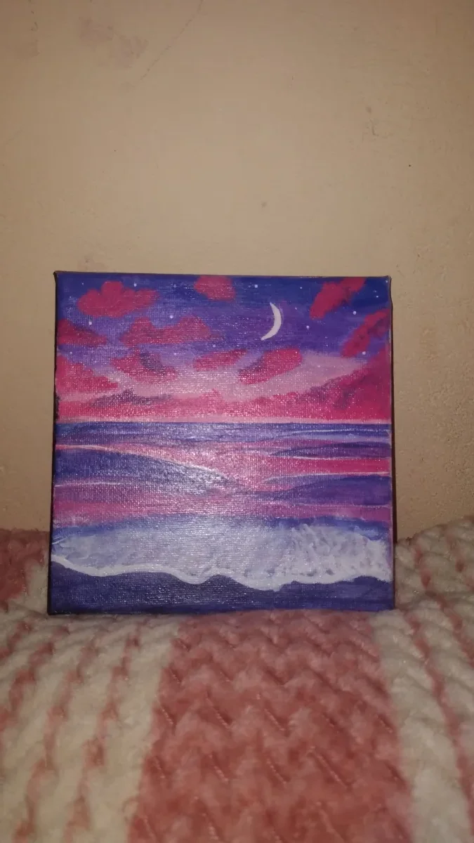 Cuadro "atardecer Rosado"